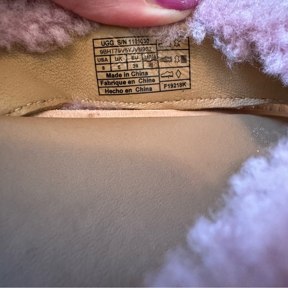 UGG Alicia Pink Dawn Shearling Flip Flops - Picture 7 of 8